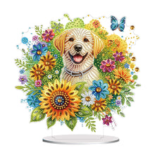 Load image into Gallery viewer, Acrylic Special Shaped Sunflower Puppy DIY Diamond Painting Desktop Decorations
