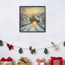 Load image into Gallery viewer, Diamond Painting - Full Round - Snowy village (30*30CM)
