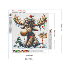 Load image into Gallery viewer, Diamond Painting - Full Round - Christmas elk (30*30CM)
