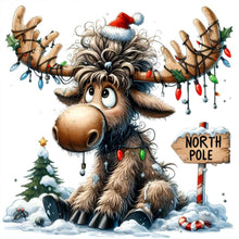 Load image into Gallery viewer, Diamond Painting - Full Round - Christmas elk (30*30CM)
