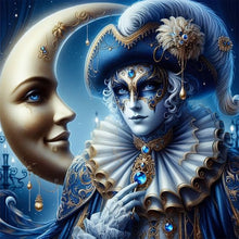 Load image into Gallery viewer, Diamond Painting - Full Round - Mask crescent moon (40*40CM)
