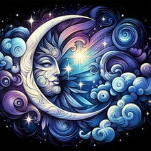 Load image into Gallery viewer, Diamond Painting - Full Round - Abstract crescent moon (30*30CM)
