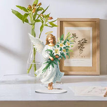 Load image into Gallery viewer, Acrylic Special Shape Lily Candle Desktop Diamond Art Kits for Home Office Decor
