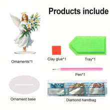 Load image into Gallery viewer, Acrylic Special Shape Lily Candle Desktop Diamond Art Kits for Home Office Decor
