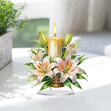Load image into Gallery viewer, Acrylic Special Shape Lily Candle Desktop Diamond Art Kits for Home Office Decor
