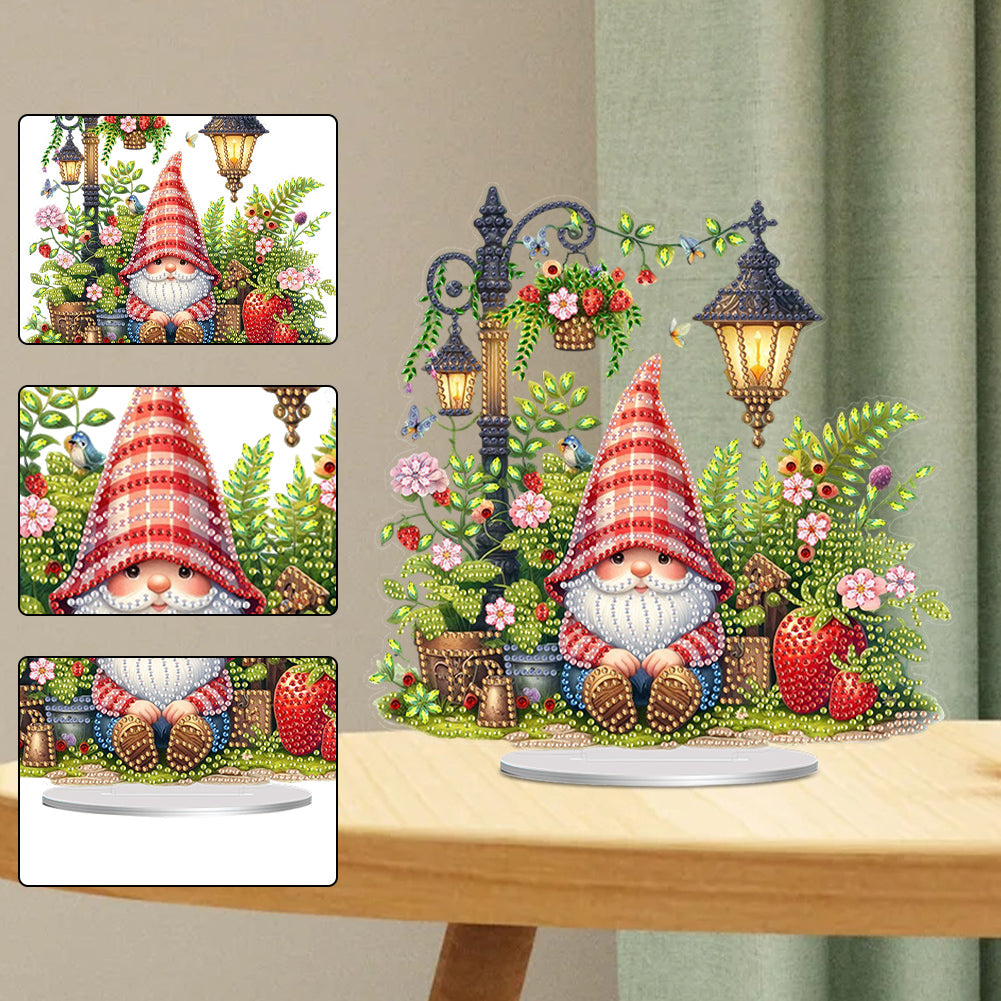 Acrylic Special Shape Lily Candle Desktop Diamond Art Kits for Home Office Decor