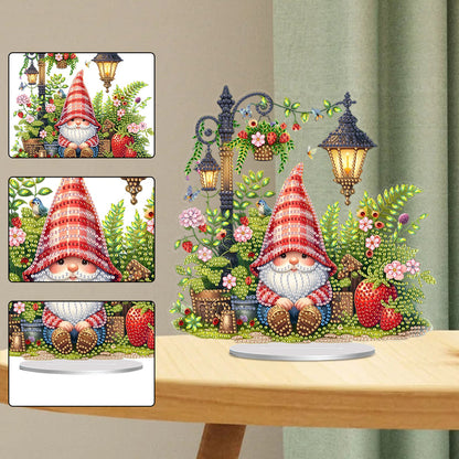 Acrylic Special Shape Lily Candle Desktop Diamond Art Kits for Home Office Decor