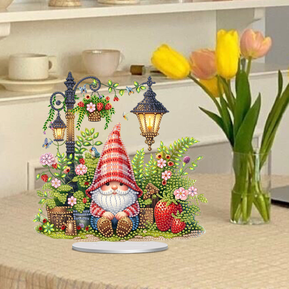 Acrylic Special Shape Lily Candle Desktop Diamond Art Kits for Home Office Decor