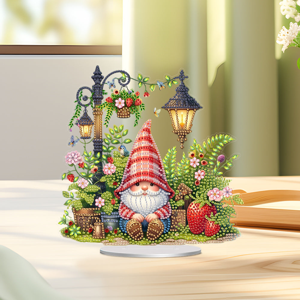 Acrylic Special Shape Lily Candle Desktop Diamond Art Kits for Home Office Decor