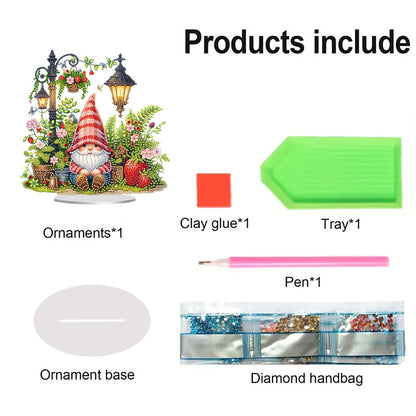 Acrylic Special Shape Lily Candle Desktop Diamond Art Kits for Home Office Decor