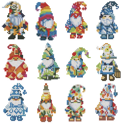2pcs Mini Diamond Painting Set - Full Round - Gnome (12*8CM)