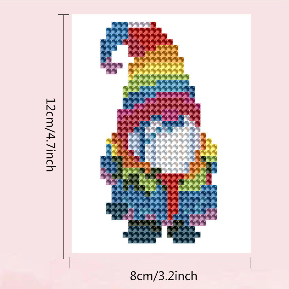 2pcs Mini Diamond Painting Set - Full Round - Gnome (12*8CM)