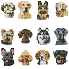 Load image into Gallery viewer, 2pcs Mini Diamond Painting Set - Full Round - Dog (12*8CM)
