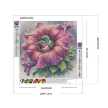 Load image into Gallery viewer, Diamond Painting - Full Round - Blooming hummingbird (30*30CM)
