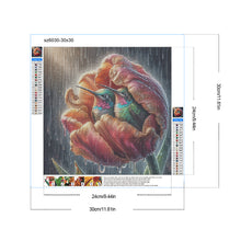 Load image into Gallery viewer, Diamond Painting - Full Round - Blooming hummingbird (30*30CM)
