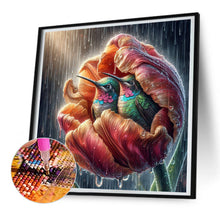 Load image into Gallery viewer, Diamond Painting - Full Round - Blooming hummingbird (30*30CM)
