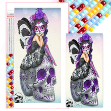 Load image into Gallery viewer, Diamond Painting - Full Square - Skull butterfly girl (40*80CM)
