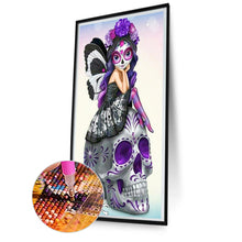 Load image into Gallery viewer, Diamond Painting - Full Square - Skull butterfly girl (40*80CM)
