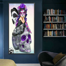 Load image into Gallery viewer, Diamond Painting - Full Square - Skull butterfly girl (40*80CM)
