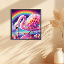 Load image into Gallery viewer, Diamond Painting - Full Round - Crystal rainbow pink swan (30*30CM)
