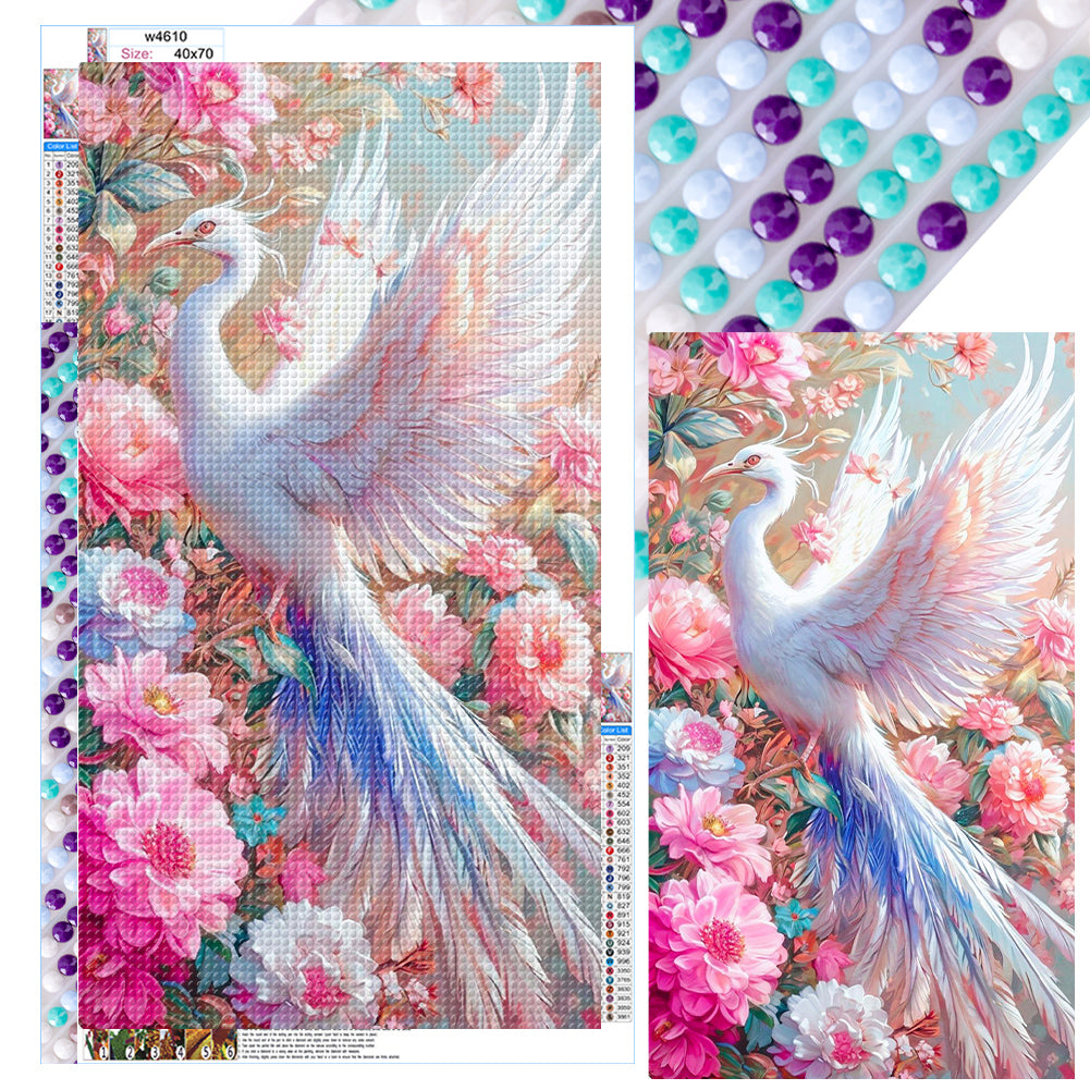 Diamond Painting - Full Round - white phoenix (40*70CM)