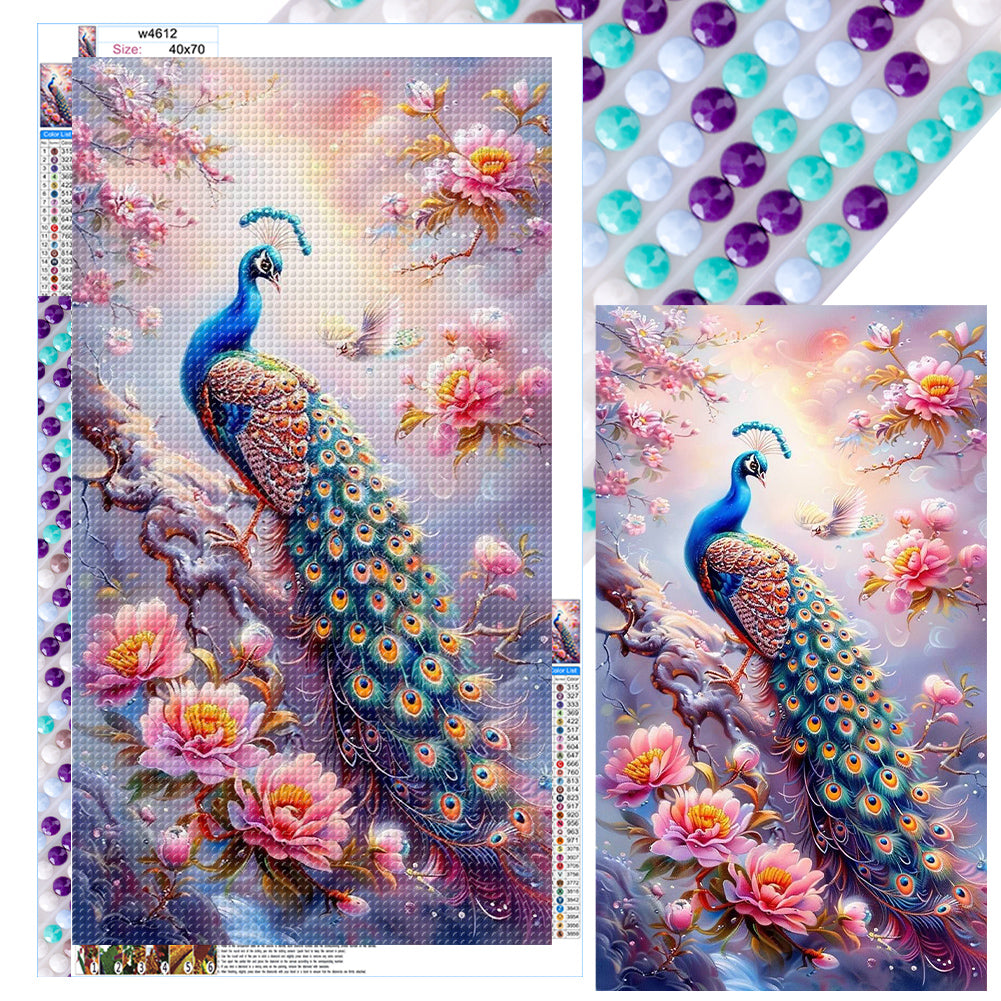 Diamond Painting - Full Round - Peacock (40*70CM)