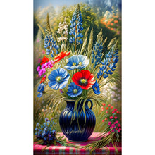 Load image into Gallery viewer, Diamond Painting - Full Round - vase bouquet (40*70CM)
