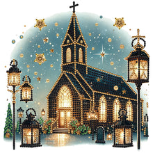 Load image into Gallery viewer, Diamond Painting - Partial Special Shaped - church (30*30CM)
