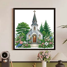 Load image into Gallery viewer, Diamond Painting - Partial Special Shaped - church (30*30CM)
