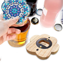Load image into Gallery viewer, Wooden Cat Diamond Painting Bottle Opener Helper Rhinestones Bottle Opening Tool
