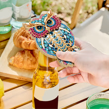 Load image into Gallery viewer, Wooden Cat Diamond Painting Bottle Opener Helper Rhinestones Bottle Opening Tool
