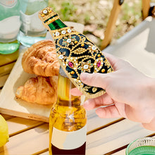 Load image into Gallery viewer, Wooden Cat Diamond Painting Bottle Opener Helper Rhinestones Bottle Opening Tool
