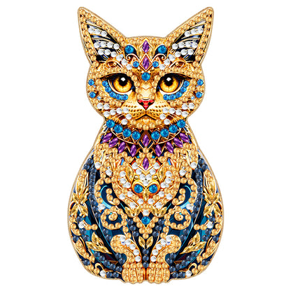 Wooden Cat Diamond Painting Bottle Opener Helper Rhinestones Bottle Opening Tool