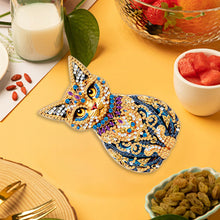 Load image into Gallery viewer, Wooden Cat Diamond Painting Bottle Opener Helper Rhinestones Bottle Opening Tool
