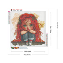 Load image into Gallery viewer, Diamond Painting - Full Round - Cute big-eyed girl (40*40CM)

