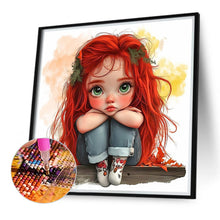 Load image into Gallery viewer, Diamond Painting - Full Round - Cute big-eyed girl (40*40CM)
