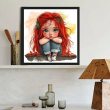 Load image into Gallery viewer, Diamond Painting - Full Round - Cute big-eyed girl (40*40CM)
