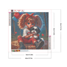 Load image into Gallery viewer, Diamond Painting - Full Round - Cute big-eyed girl (40*40CM)
