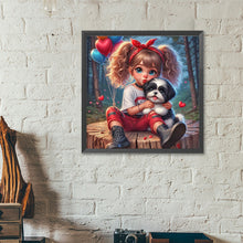 Load image into Gallery viewer, Diamond Painting - Full Round - Cute big-eyed girl (40*40CM)
