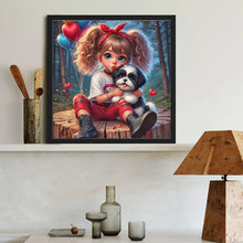 Load image into Gallery viewer, Diamond Painting - Full Round - Cute big-eyed girl (40*40CM)
