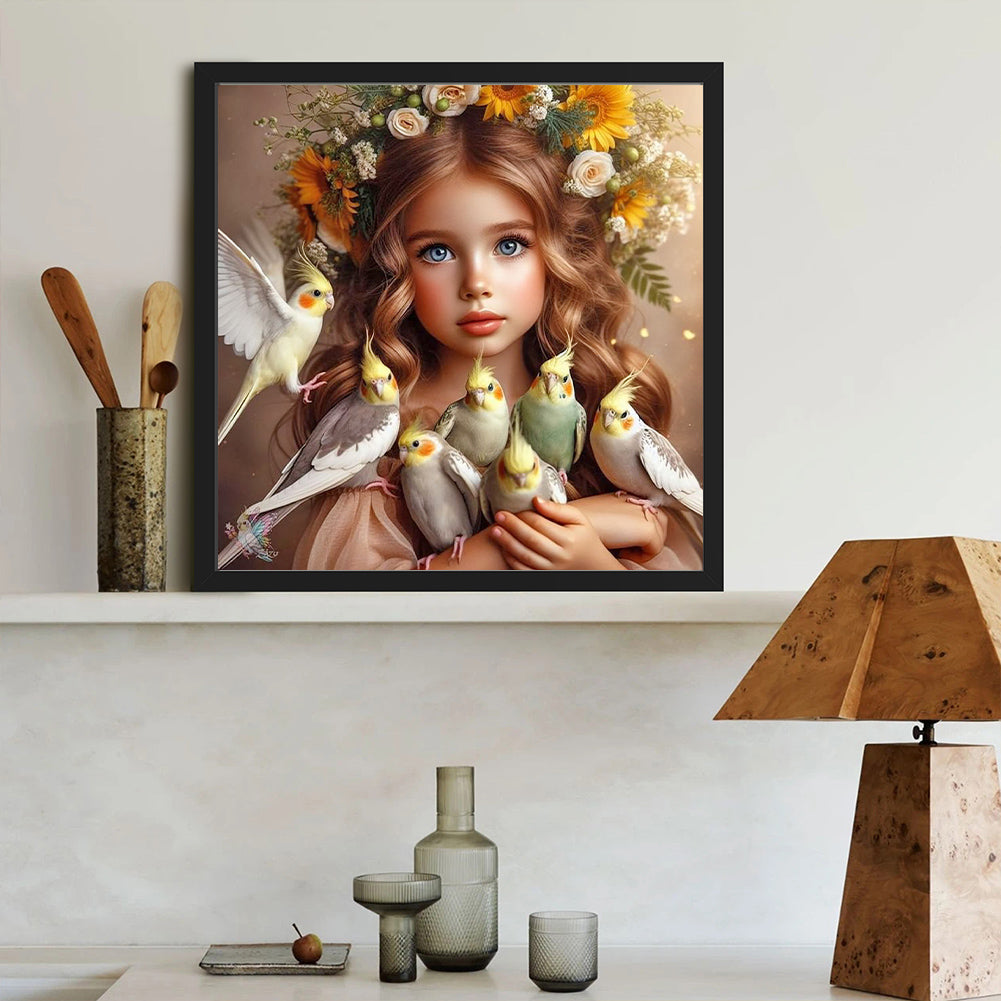 Diamond Painting - Full Round - Cute big-eyed girl (40*40CM)