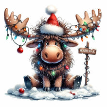 Load image into Gallery viewer, Diamond Painting - Full Round - Christmas deer (30*30CM)

