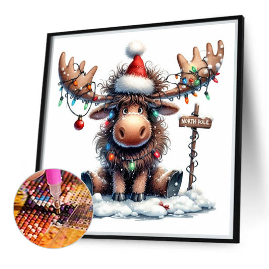 Diamond Painting - Full Round - Christmas deer (30*30CM)