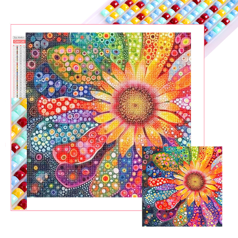 Diamond Painting - Full Square - Colorful daisies (40*40CM)