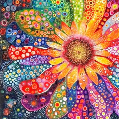 Diamond Painting - Full Square - Colorful daisies (40*40CM)