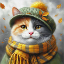 Load image into Gallery viewer, 4pcs Round Diamond Painting Set - Cat Series (40*40CM)
