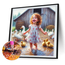 Load image into Gallery viewer, 2pcs Round Diamond Painting Set - Farm children (30*30CM)
