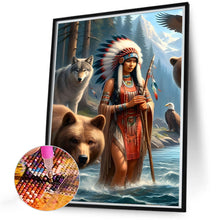 Load image into Gallery viewer, 2pcs Round Diamond Painting Set - Indian (30*40CM)
