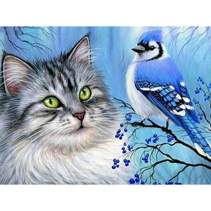 2pcs Round Diamond Painting Set - Cat (40*30CM)