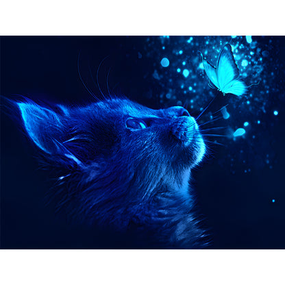 2pcs Round Diamond Painting Set - Cat (40*30CM)